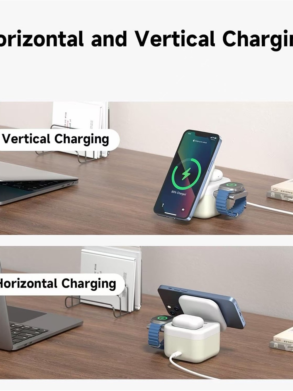 3-in-1 Wireless Charging Stand - White